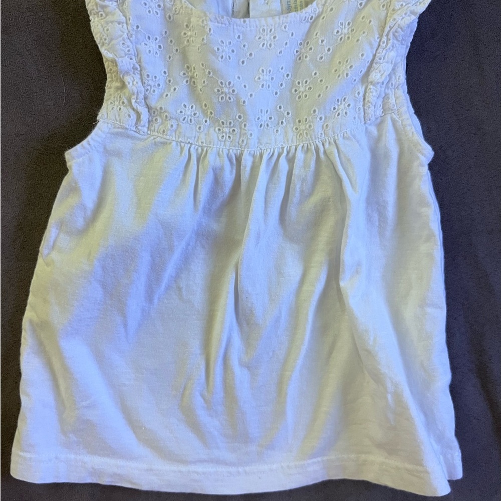 JoJo Maman Bebe White Eyelet Kids Blouse